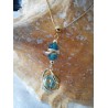 Pendentif murano  perle bleue