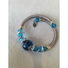 Bracelet perle de murano ronde bleue