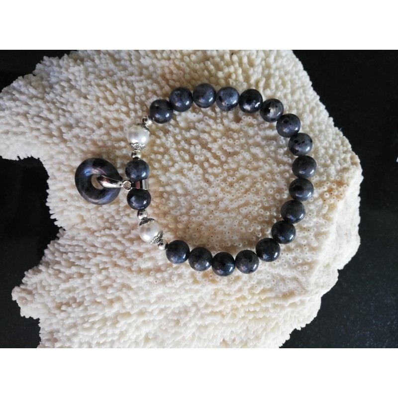 Bracelet pierre naturelle en labratorite