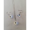 Parure Swarovski fait main perle ronde cristal AB