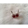Boucles d'oreilles SWAROVSKI rouge fait main